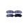 Brake pad set with wear warning contact 16.8 mm HELLA for e.g. NISSAN QASHQAI