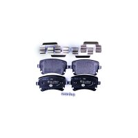 Brake pad set without wear warning 17.7 mm HELLA for...