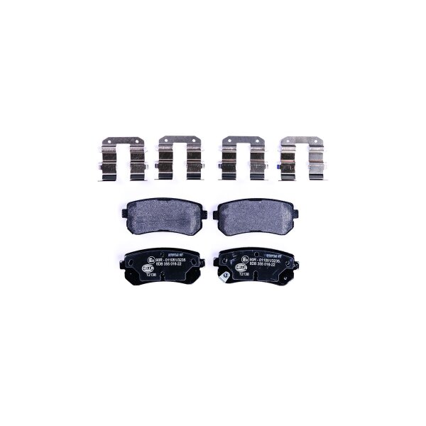 Brake pad set with wear warning 15.9 mm HELLA for HYUNDAI TUCSON and others