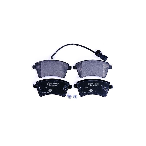 Bremsbelagsatz mit Verschleißwarnkontakt 17,6 mm HELLA für u.a. RENAULT KANGOO