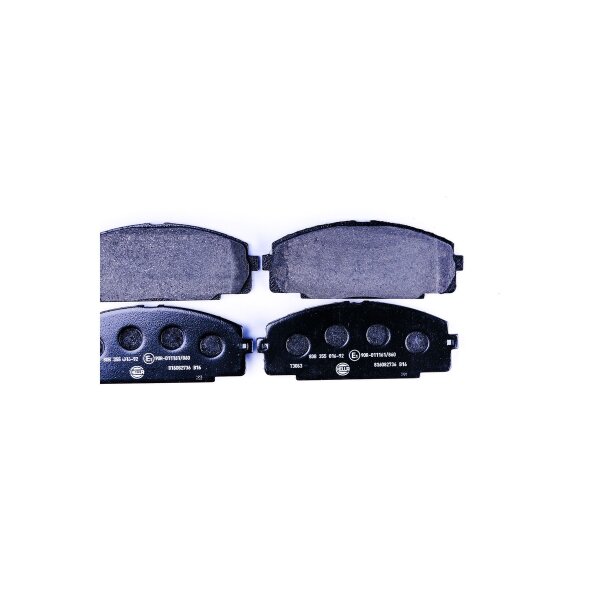 Brake pad set without wear warning 15.5 mm HELLA for e.g. TOYOTA HIACE