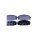 Brake pad set without wear warning 15.5 mm HELLA for e.g. TOYOTA HIACE