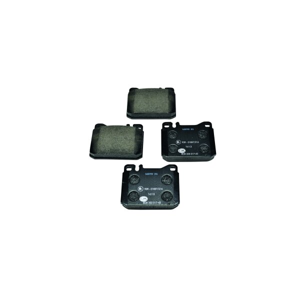 Brake pad set discs with wear warning 17.5 mm HELLA for e.g. MB S-KLASSE
