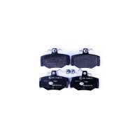 Brake pad set without wear warning 15.6 mm HELLA for...