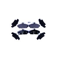 Brake pad set discs with wear warning 18 mm HELLA for...