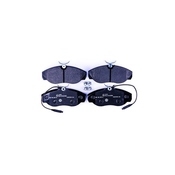 Brake pad set with wear warning contact 19.7 mm HELLA for FIAT DUCATO and others