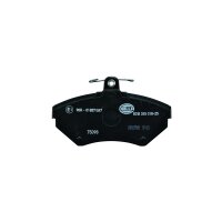 Brake pad set without wear warning 19.6 mm HELLA for e.g....