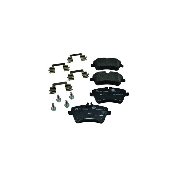 Bremsbelagsatz Scheiben mit Verschleißwarnung 19,8 mm HELLA für u.a. MB C-KLASSE