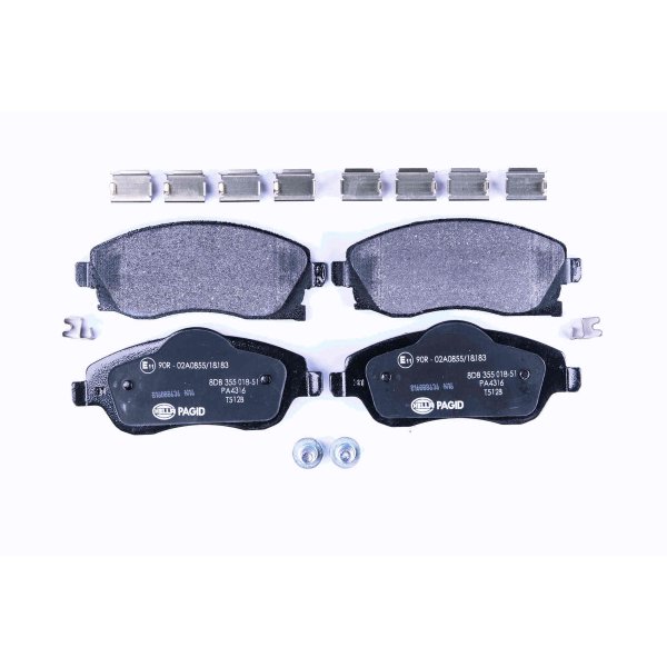 Brake pad set, front brake disc HELLA PAGID for CHEVROLET HOLDEN OPEL