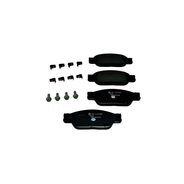 Brake pad set without wear warning 17.8 mm HELLA for JAGUAR S-TYPE and others