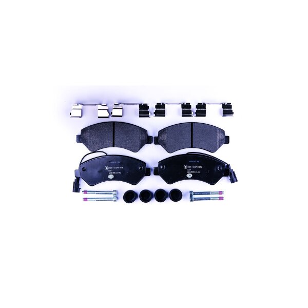 Bremsbelagsatz mit Verschleißwarnkontakt 19 mm HELLA für u.a. FIAT DUCATO