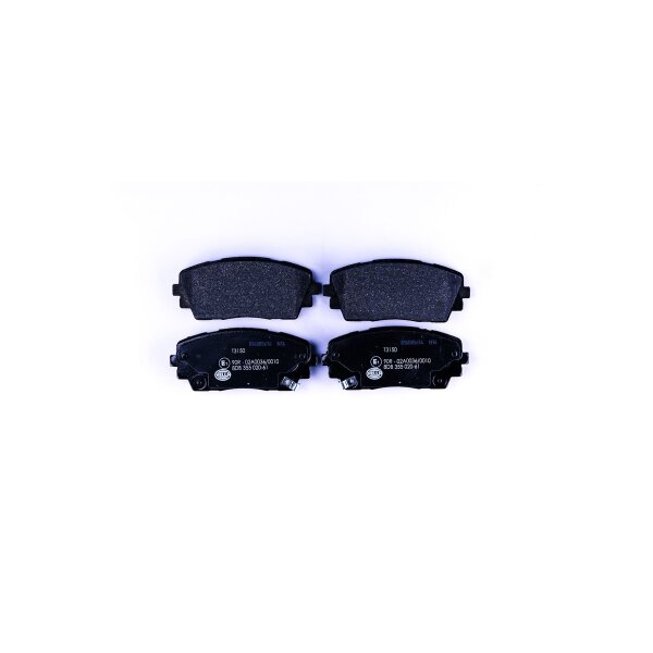 Brake pad set discs with wear warning 16.6 mm HELLA for KIA PICANTO