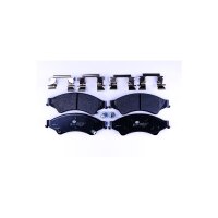 Brake pad set discs with wear warning 16.4 mm HELLA for...