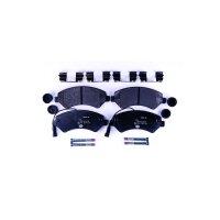 Brake pad set with wear warning contact 19 mm HELLA for...