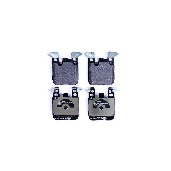 Brake pad set discs with wear warning indicator 17 mm HELLA for BMW 1 Series and others