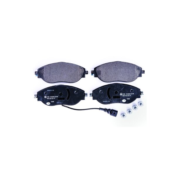 Brake pad set discs with wear warning contact 20 mm HELLA...