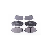 Brake pad set discs with wear warning 18 mm HELLA for KIA...