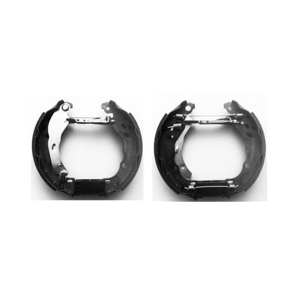 Brake Shoe Set Ø 203 mm 39 mm HELLA suitable for e.g. CITROËN C3