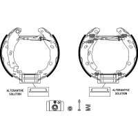 Brake Shoe Set Ø 203 mm 39 mm HELLA suitable for e.g. CITROËN C3