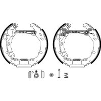 Brake Shoe Set Ø 203 mm 39 mm HELLA suitable for e.g. RENAULT CLIO