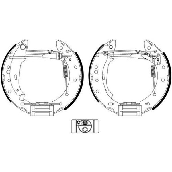 Bremsbackensatz hinten HELLA PAGID für RENAULT CLIO II