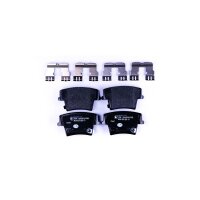 Brake pad set with wear warning 17.8 mm HELLA for DODGE...