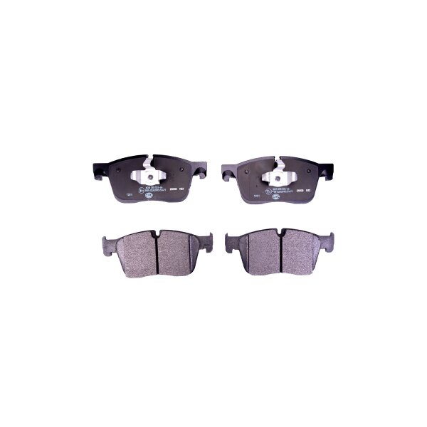 Brake pad set discs with wear warning 18.4 mm HELLA for JAGUAR XF and others