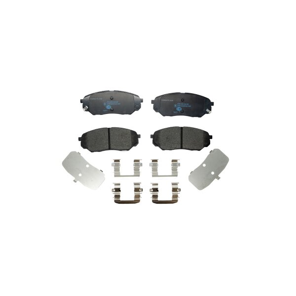 Bremsbelagsatz Scheiben mit Verschleißwarnung 17 mm HELLA für u.a. HYUNDAI SANTA