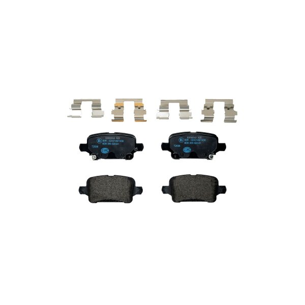 Bremsbelagsatz Scheiben mit Verschleißwarnung 17,1 mm HELLA für u.a. OPEL ASTRA