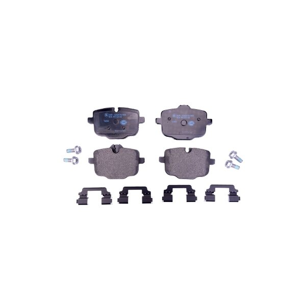 Bremsbelagsatz Scheiben mit Verschleißwarnanzeige 18 mm HELLA für u.a. BMW 5er