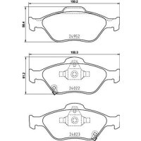 Brake pad set, front brake disc HELLA PAGID for TOYOTA YARIS