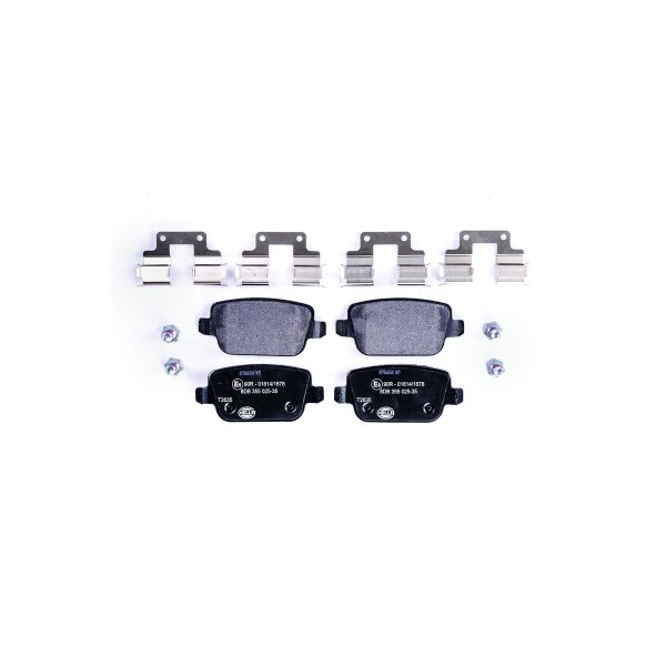 Brake pad set without wear warning 15.7 mm HELLA for LAND ROVER FREELANDER