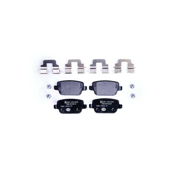Brake pad set without wear warning 15.7 mm HELLA for FORD MONDEO and others