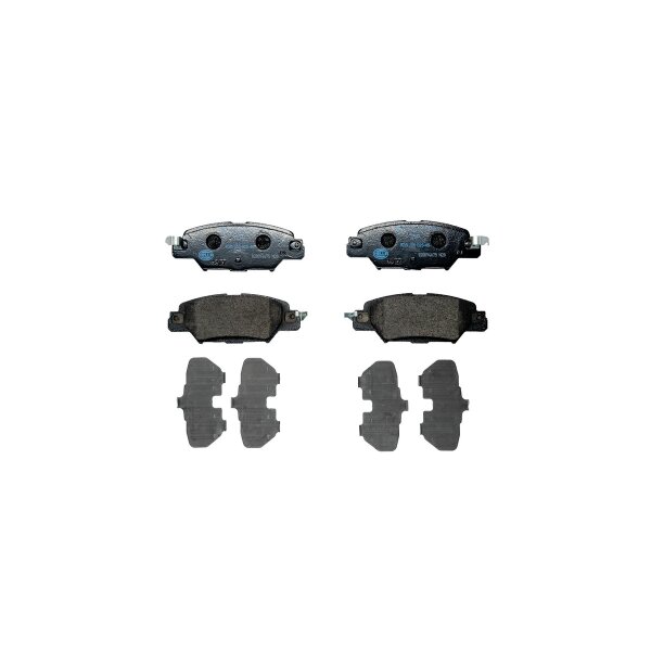 Brake pad set discs with wear warning 14.3 mm HELLA for e.g. MAZDA CX-5