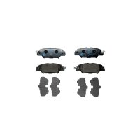 Brake pad set discs with wear warning 14.3 mm HELLA for...