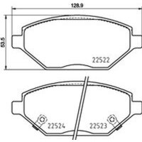 Brake pad set discs with wear warning 18 mm HELLA for...
