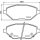 Brake pad set discs with wear warning 18 mm HELLA for OPEL KARL