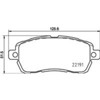 Brake pad set without wear warning 17.6 mm HELLA for FORD...