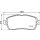 Brake pad set without wear warning 17.6 mm HELLA for FORD KA+ and others