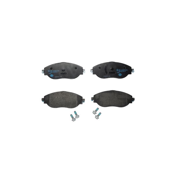 Brake pad set discs without wear warning 20 mm HELLA for...