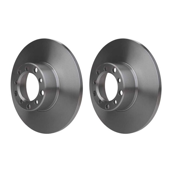 2 Brake Discs full Ø 80 mm 12.6 mm HELLA suitable for e.g. MB 123