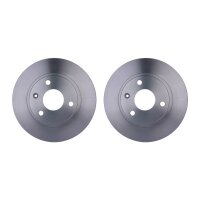 2 Brake Discs full Ø 57 mm 8 mm HELLA suitable for...