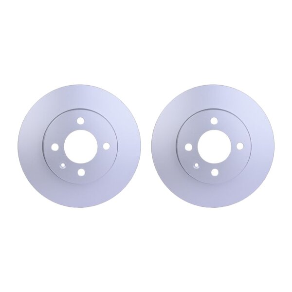 2 Brake Discs full Ø 65 mm 12.8 mm HELLA suitable for e.g. VW GOLF