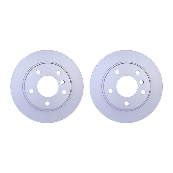 2 Brake Discs full Ø 75 mm 9.9 mm HELLA suitable for e.g. BMW 3 Series