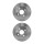 2 Brake Discs full Ø 57 mm 10 mm HELLA suitable for e.g. OPEL ASTRA