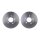 2 Brake Discs internally ventilated Ø 72 mm 24 mm HELLA for e.g. MAZDA 626