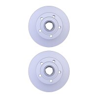 2 Brake Discs full Ø 45.2 mm 10 mm HELLA suitable...