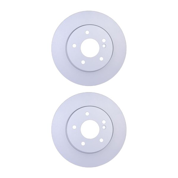 2 Brake Discs full Ø 67 mm 10 mm HELLA suitable for e.g. MB C-CLASS