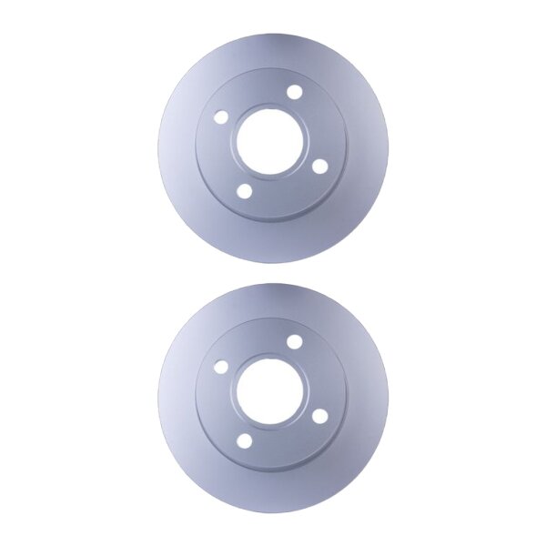 2 Brake Discs full Ø 63.6 mm 12 mm HELLA suitable for e.g. MAZDA 121