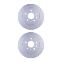 2 Brake Discs full Ø 65.5 mm 9.9 mm HELLA suitable...